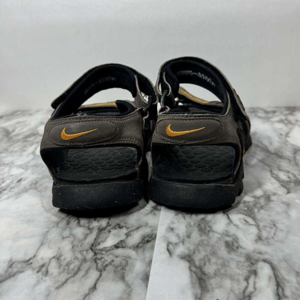 VTG Nike ACG Sandals Mens 10 Black Khaki Strap Sport Water Hike Trail Y2K - Picture 2 of 6